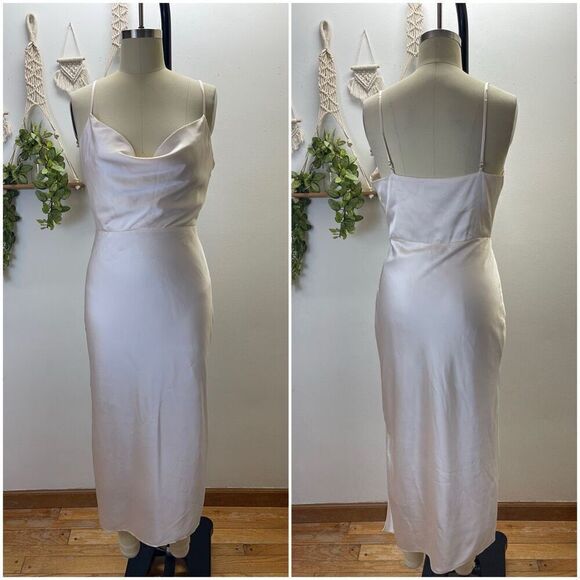 Adylan Rae Silk Dress Vanilla - Picture 2 of 2